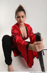 Katerina Ninja Kneeling Pose